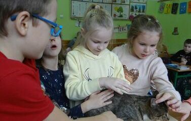 Dzieci oglądają kota (9)