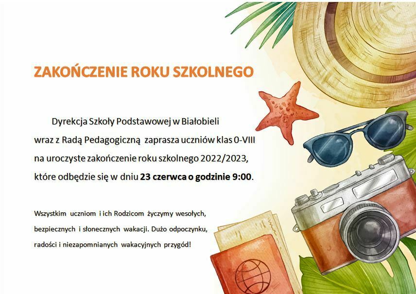 Zdjęcie do Zakończenie roku szkolnego