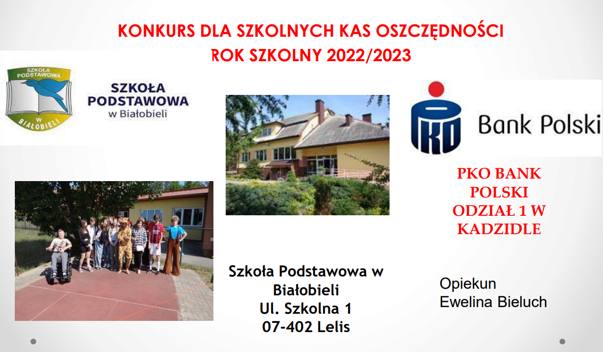 Zdjęcie do NAGRODA II STOPNIA DLA SZKOŁY PODSTAWOWEJ W BIAŁOBIELI