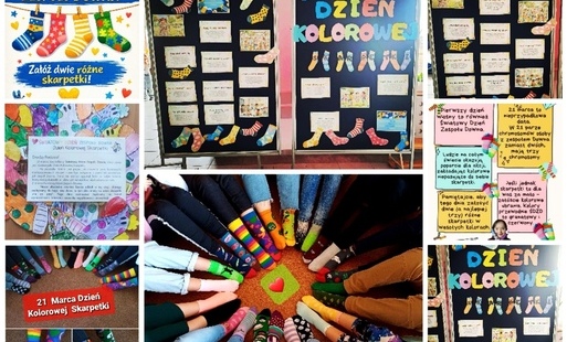 Zdjęcie do 21 marca - Dzień Kolorowej Skarpetki w naszej społeczności szkolnej