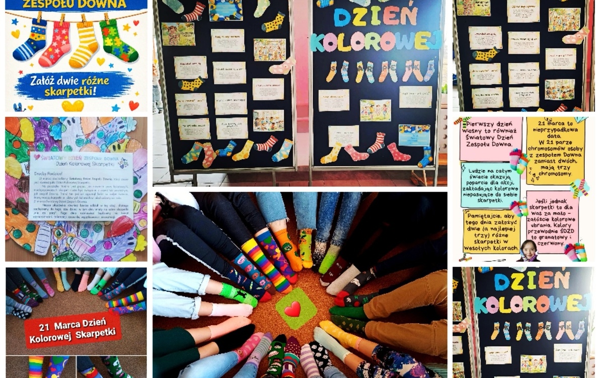 Zdjęcie do 21 marca - Dzień Kolorowej Skarpetki w naszej społeczności szkolnej
