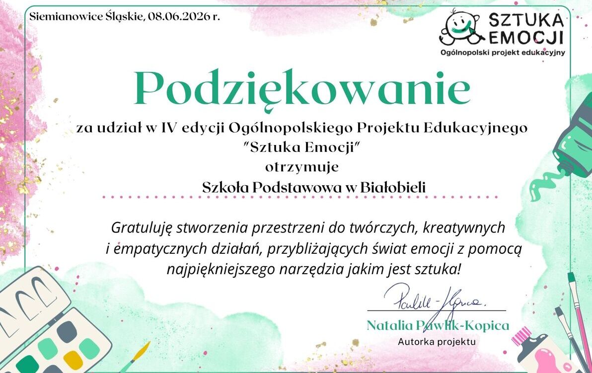 Zdjęcie do Og&oacute;lnopolski projekt edukacyjny Sztuka Emocji
