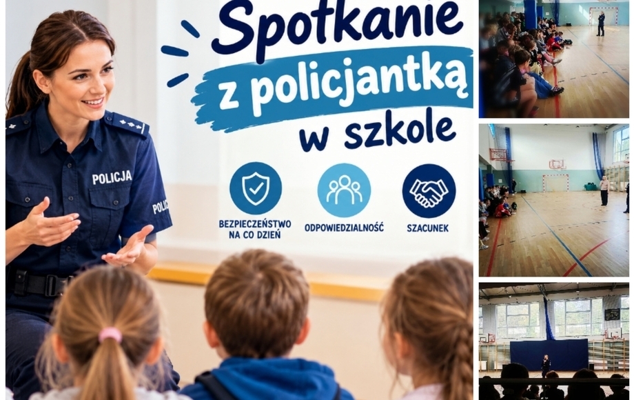 Spotkanie uczniów z policjantką na temat przemocy rówieśniczej