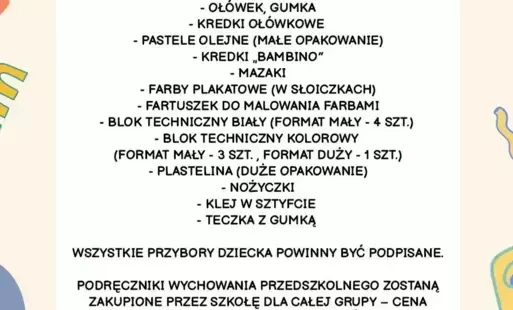 Zdjęcie do Wyprawka Przedszkolaka