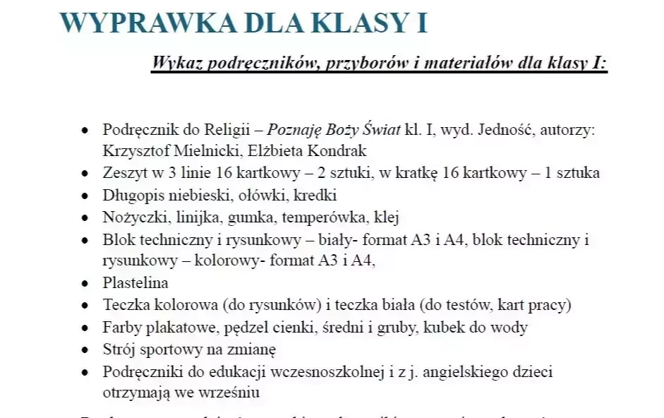 Zdjęcie do Wyprawka szkolna