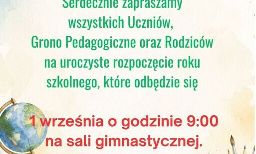 Zdjęcie do Rozpoczęcie roku szkolnego 2026/2027