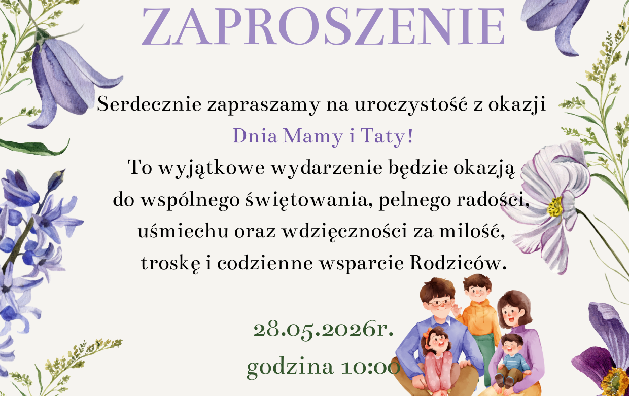 Zdjęcie do Zaproszenie Dzień Mamy i Taty